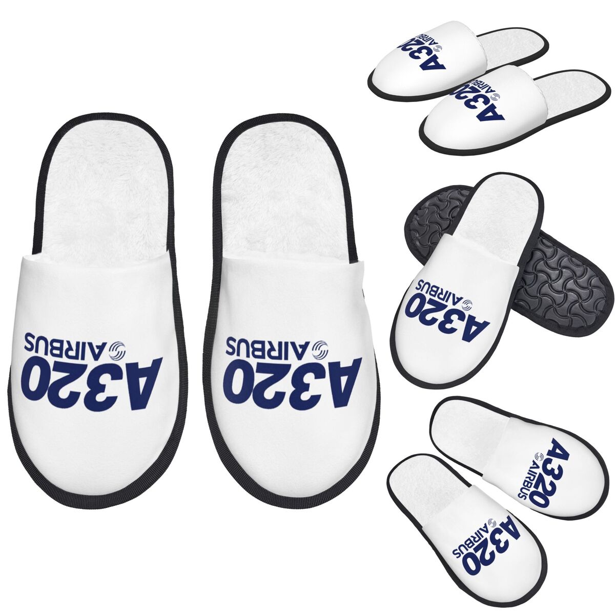 Women Shoes Logo - Custom Airbus A320 Logo Slippers Memory