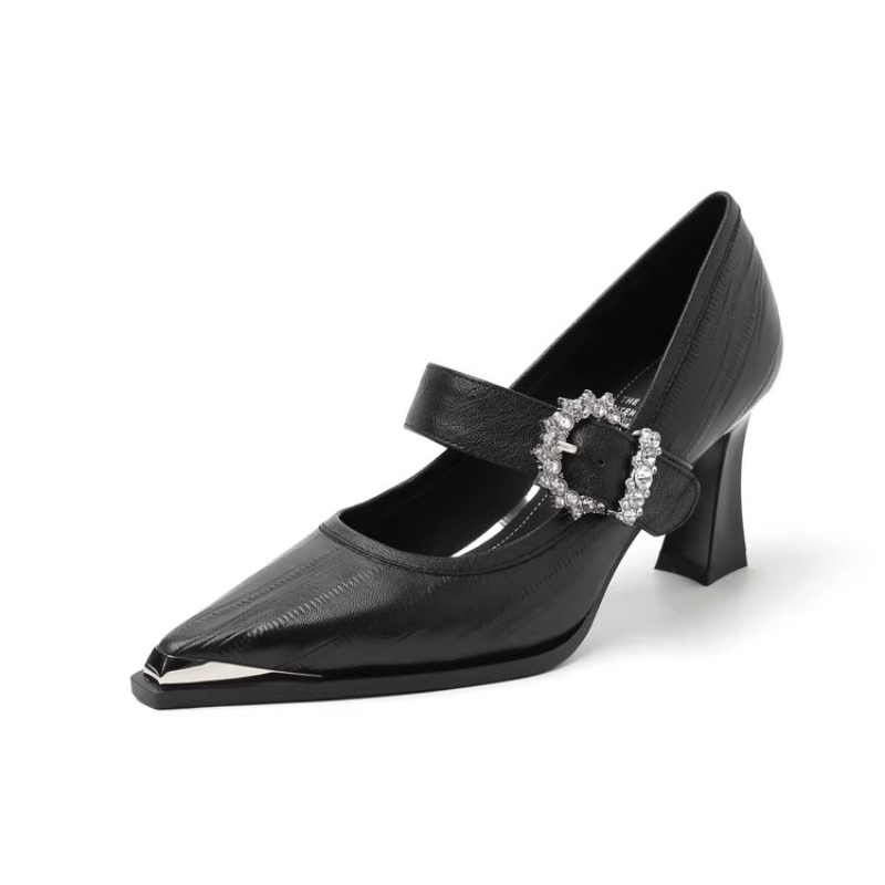 Women Shoes Nb - Versatile Temperament Rhinestone with Ouruofeng Pointed