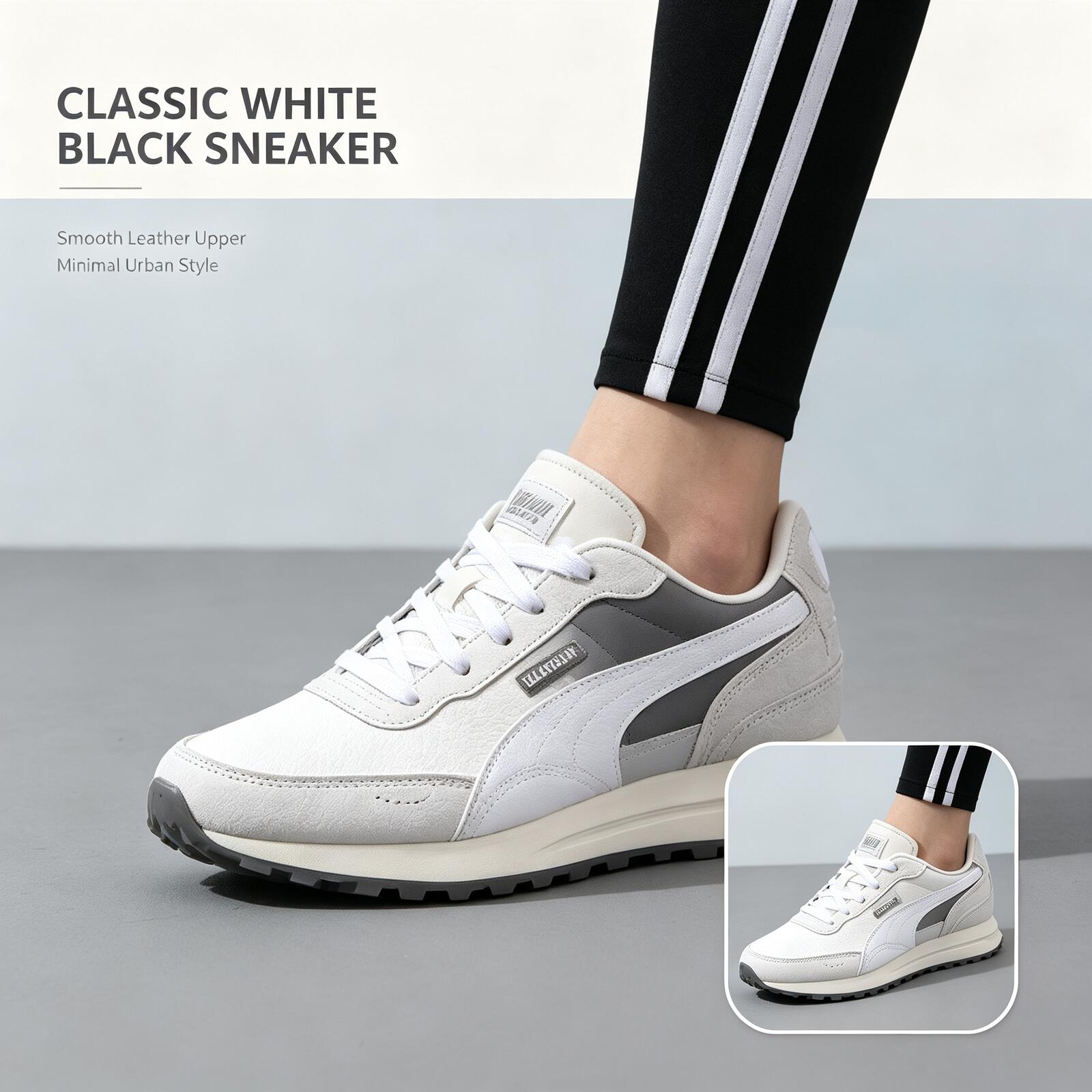 Women Shoes Puma - PUMA Men White Black Low Top