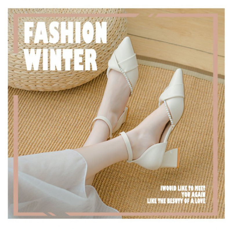 Women'S Shoes For Wide Feet - Pearl Ankle Strap High Heels 2026