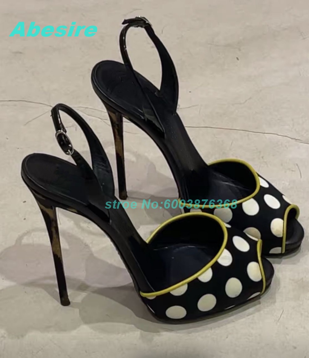 Polka Dot Patchwork Two-Tone S - đánh giá và giá Women'S Shoes Y2K