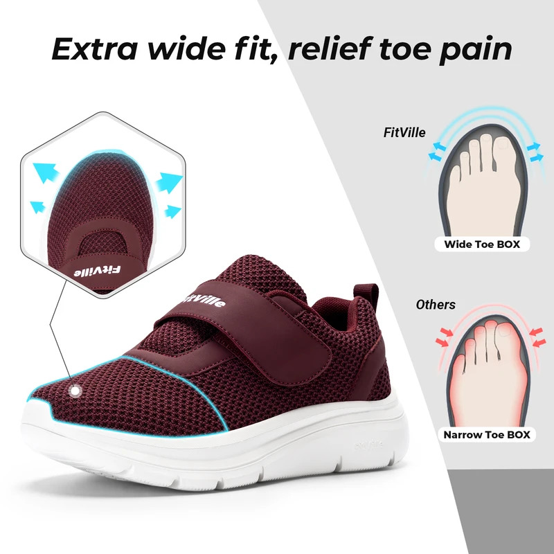 FitVille Sneakers Women'S Shoe - đánh giá và giá Women'S Shoes For Wide Feet