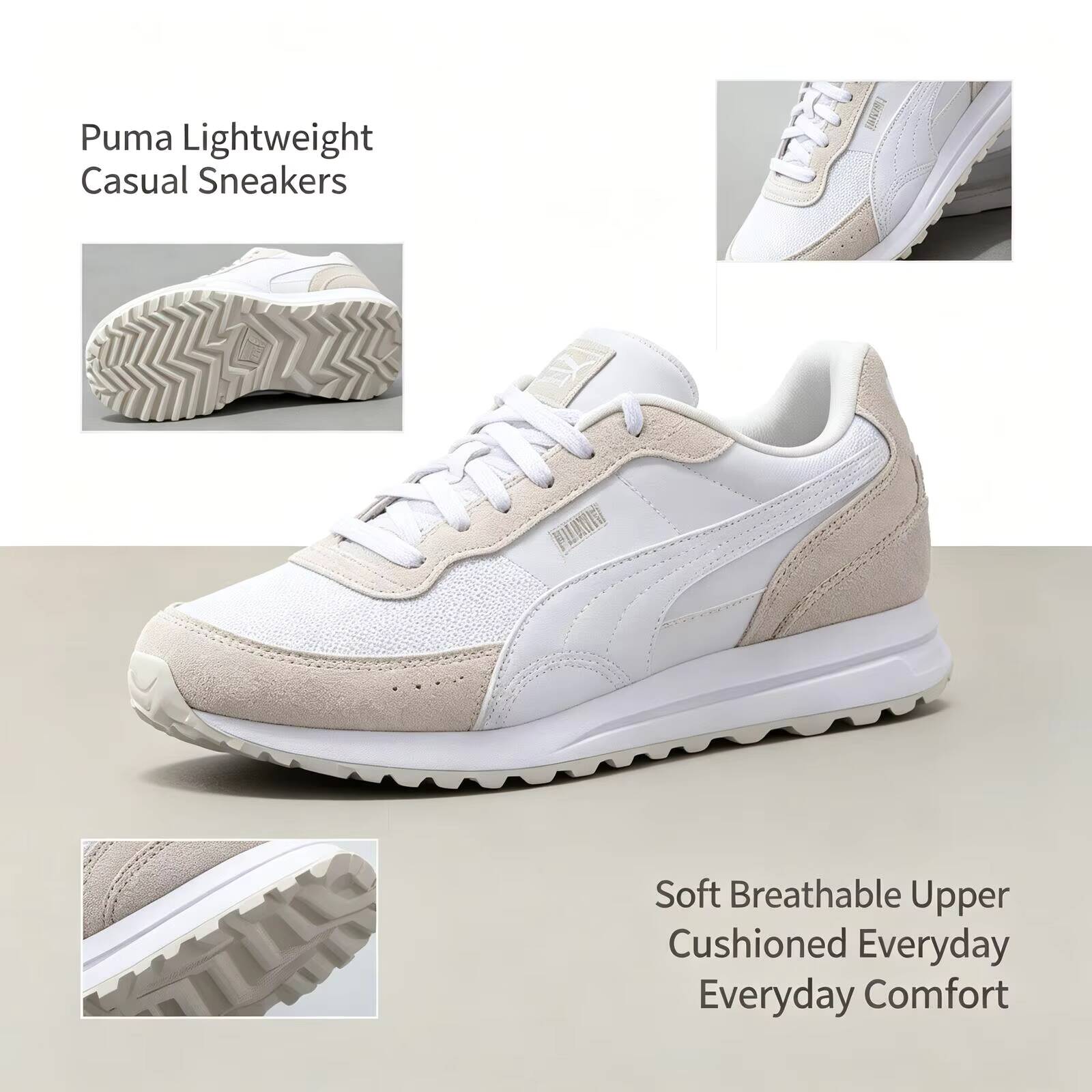 New Hot Puma White Lightweight - đánh giá và giá Women Shoes Puma