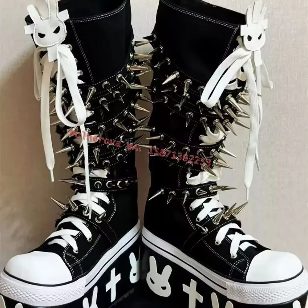 Rivet Spikes Punk Platform Y2K - đánh giá và giá Women'S Shoes Y2K