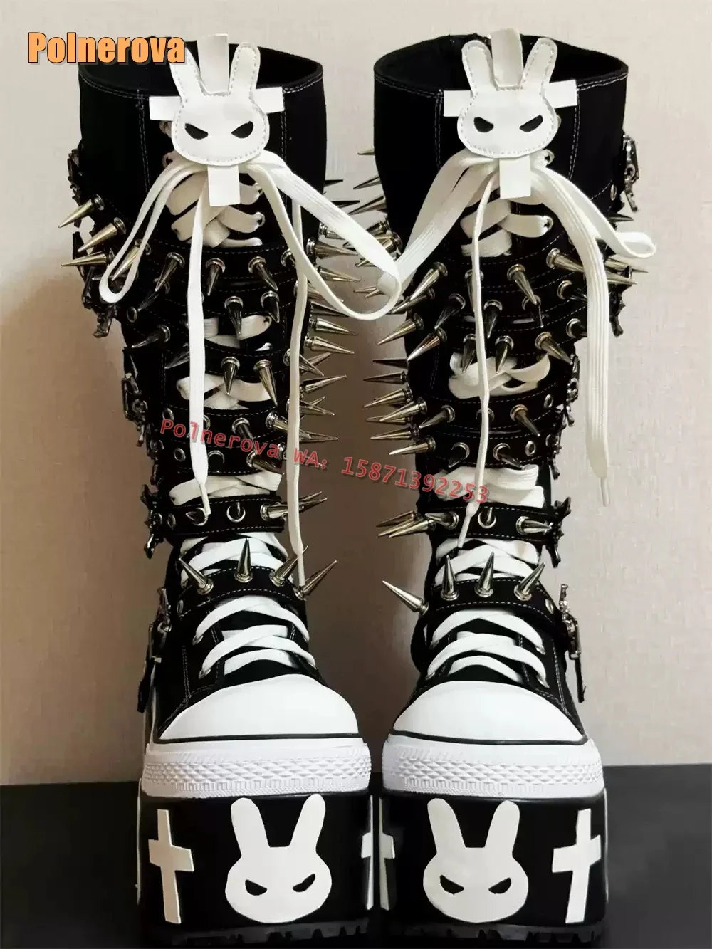 Rivet Spikes Punk Platform Y2K - đánh giá và giá Women'S Shoes Y2K