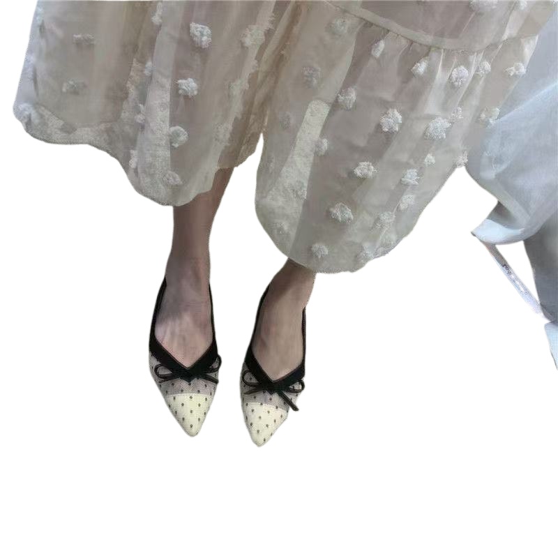 2026 Summer New Polka Dot Sing - đánh giá và giá Pointed Toe Flat