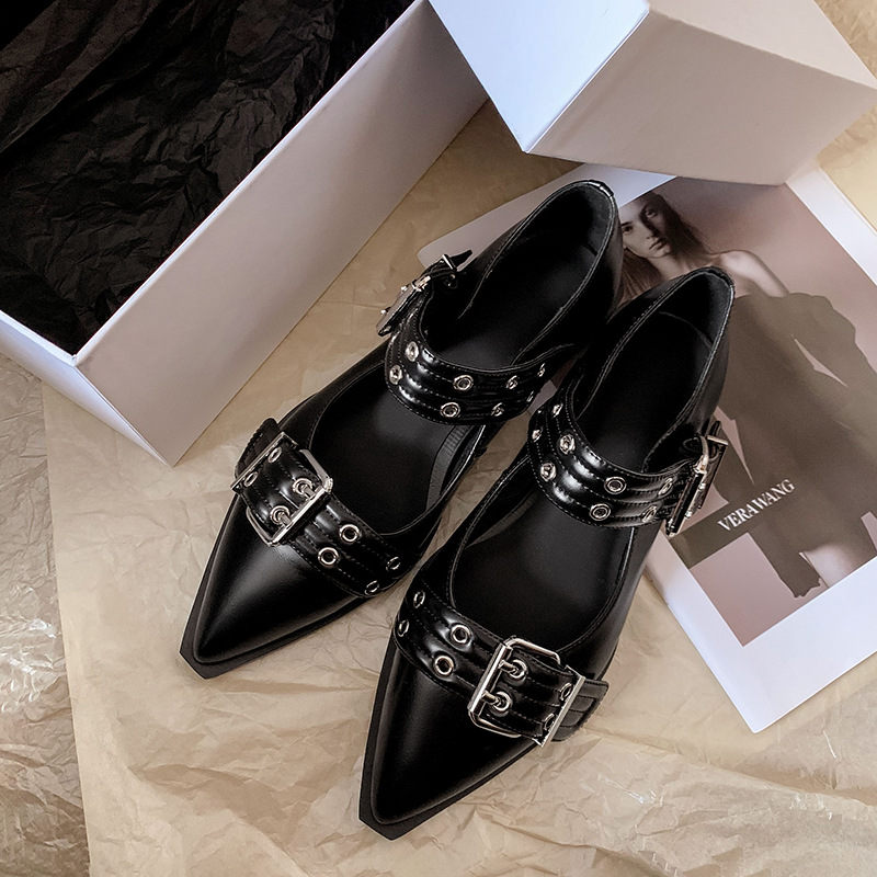 New British-style Belt-buckle  - đánh giá và giá Pointed Toe Flat