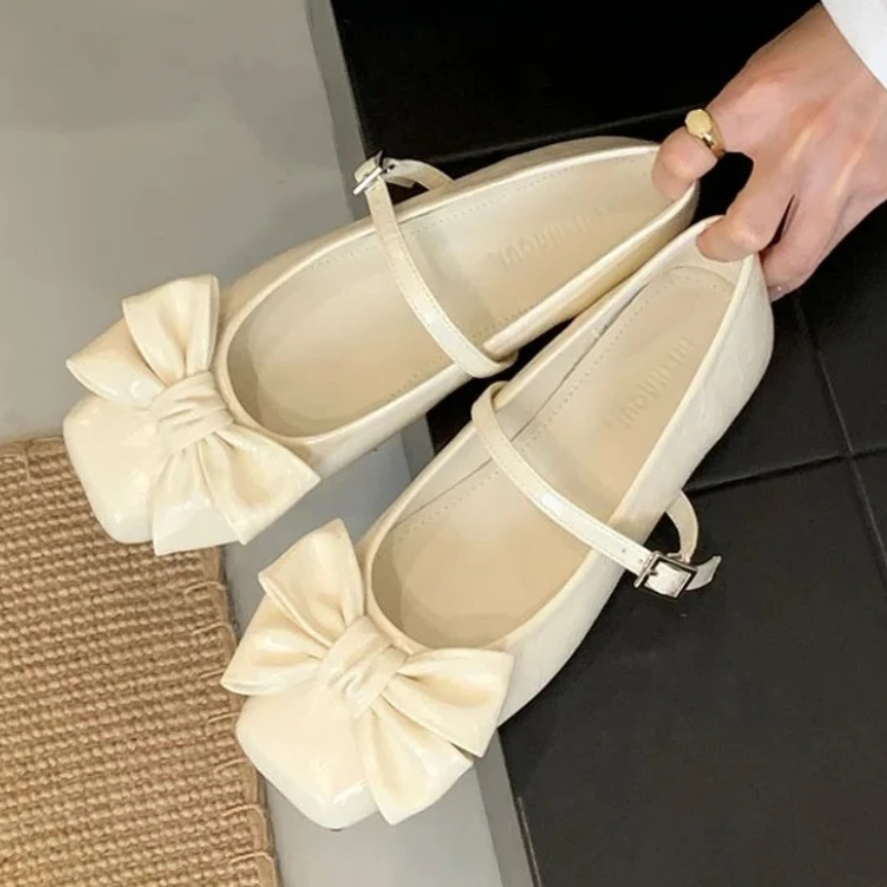 Cute Bowknot Square Toe Design - đánh giá và giá Women Shoes Brands