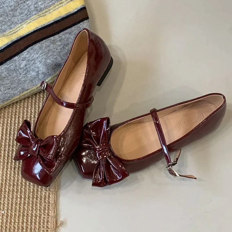 Cute Bowknot Square Toe Design - đánh giá và giá Women Shoes Brands