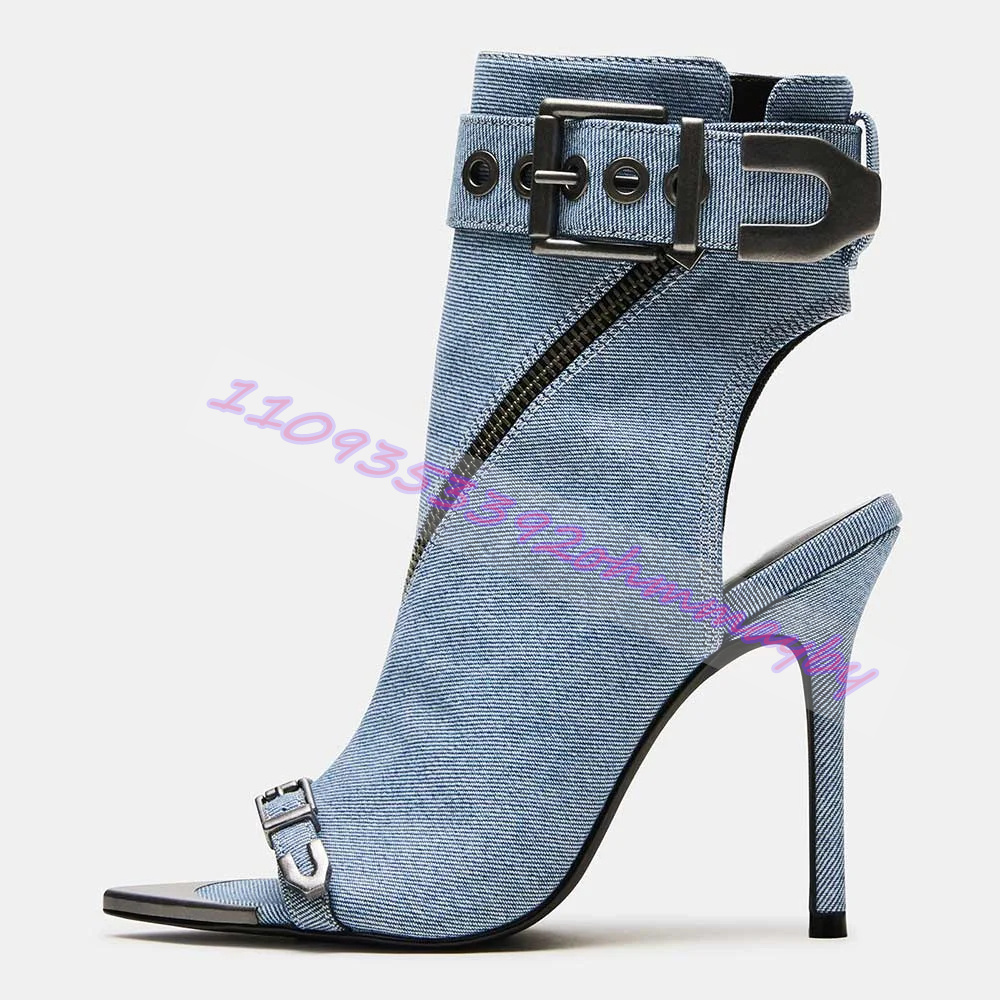 Summer Blue Denim Pointed-Toe  - đánh giá và giá Pointed Toe Flat