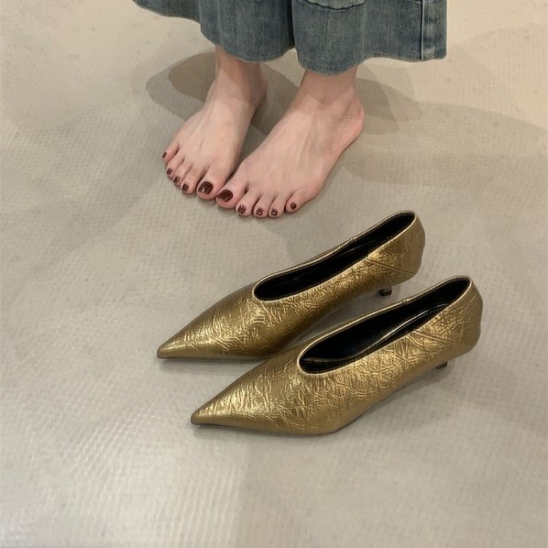 2025 Autumn New Commuter Wind  - đánh giá và giá Pointed Toe Flat