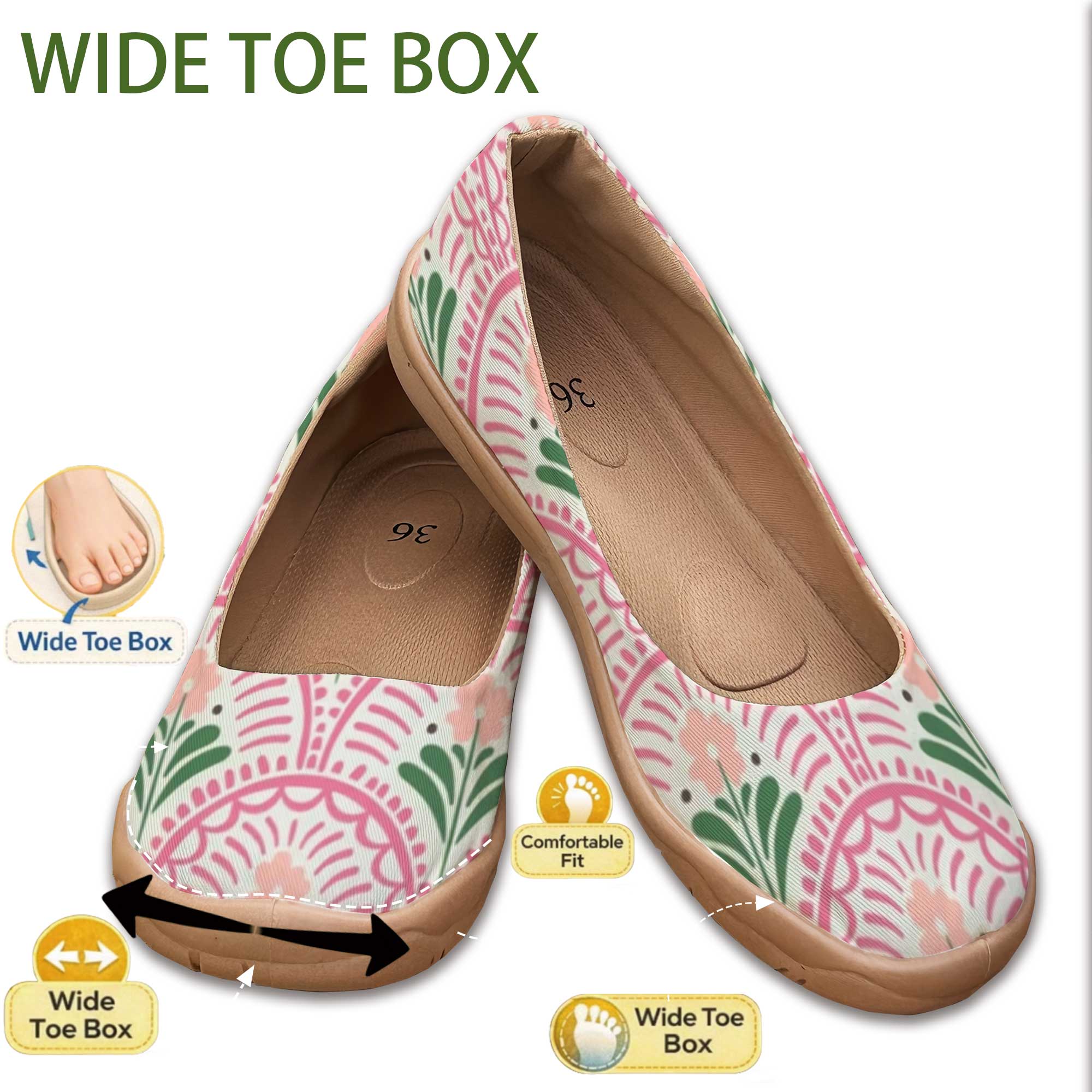 Bohemian Style Wide-Fit Women' - đánh giá và giá Women'S Shoes For Wide Feet