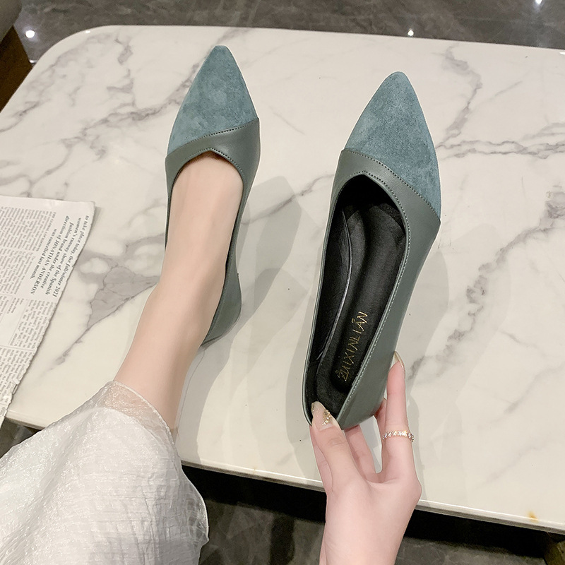 Flat black leather shoes for w - đánh giá và giá Pointed Toe Flat