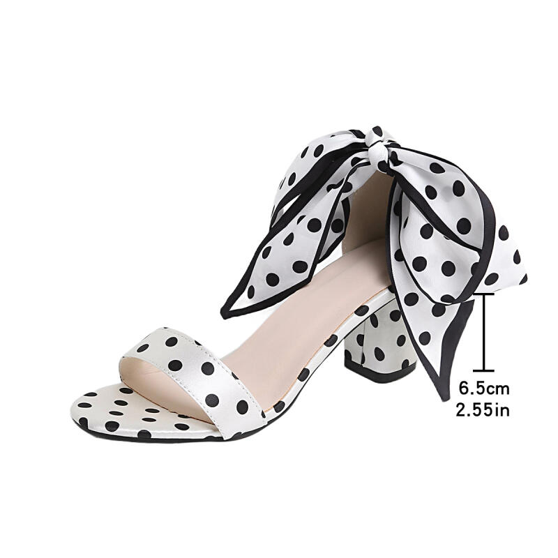 Vintage Black White Polka Dots - đánh giá và giá Women'S Shoes Y2K