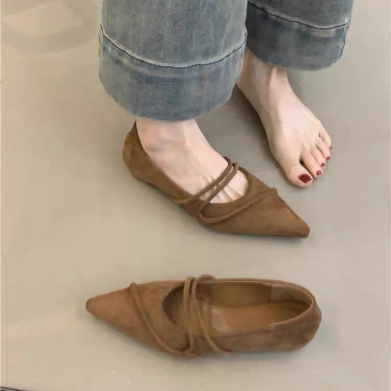 Retro Flat Ballet Dance Single - đánh giá và giá Pointed Toe Flat
