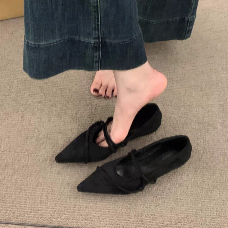 Retro Flat Ballet Dance Single - đánh giá và giá Pointed Toe Flat