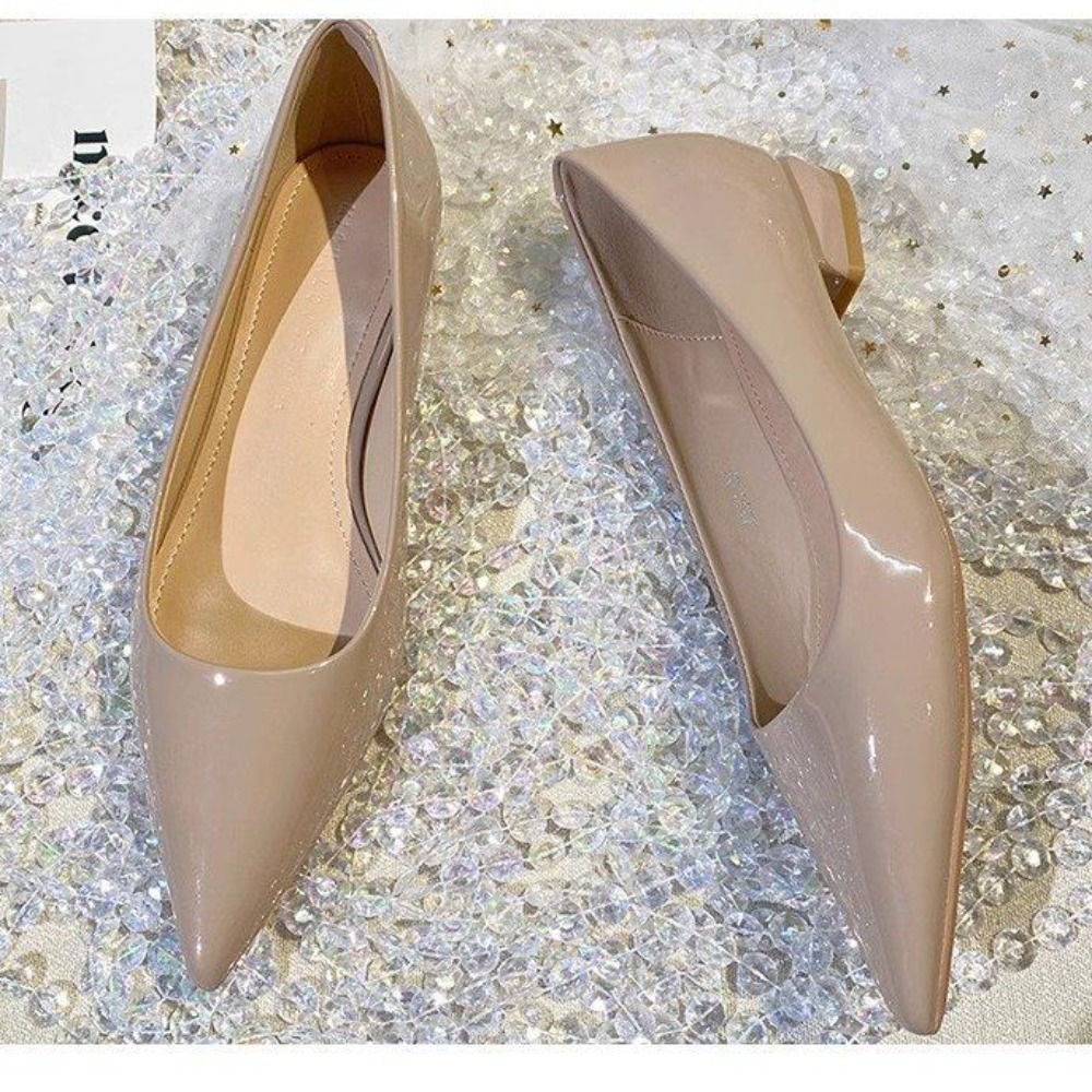 French style patent leather po - đánh giá và giá Pointed Toe Flat