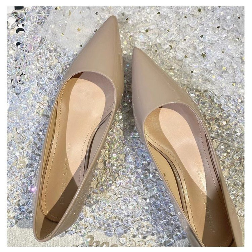 French style patent leather po - đánh giá và giá Pointed Toe Flat