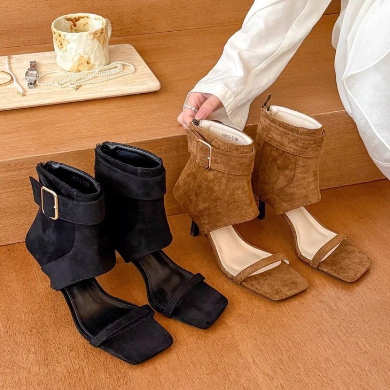 Retro Summer New Square Toe Op - đánh giá và giá Women Shoes Boots